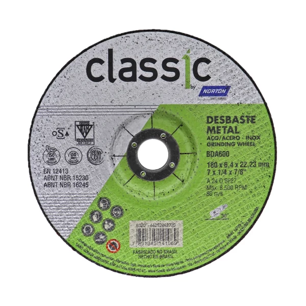 Disco de Desbaste Metal Classic Norton 7''