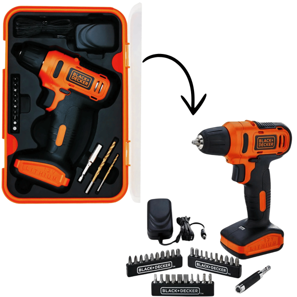 Furadeira / Parafusadeira 3/8" LD12SP bivolt 12V BlackDecker