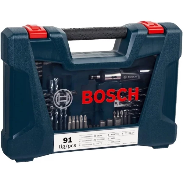 Kit de Pontas e Brocas Bosch V-Line 91 Peças
