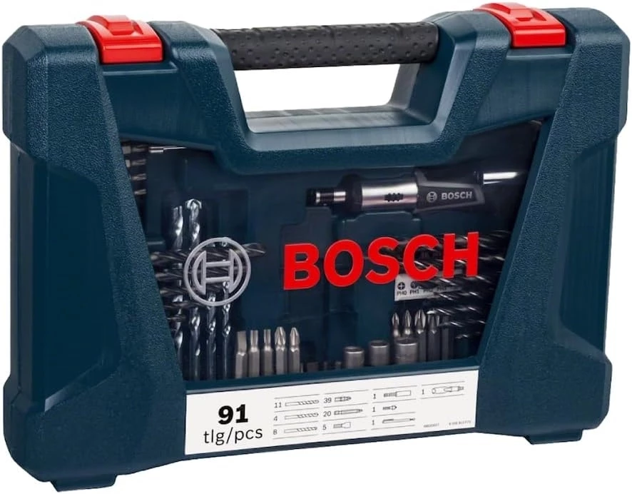 Kit de Pontas e Brocas Bosch V-Line 91 Peças