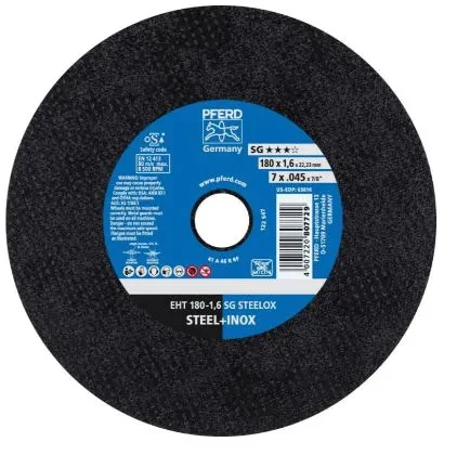 Disco de Corte EHT 180-1,6 SG STEELOX para Aço e Inox