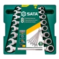 Jogo de Chaves Combinadas com Catraca SATA 8 Peças